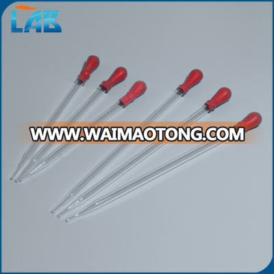 Wholesale High Quality Supplier Lab Glassware 1456 Dropping Pipette straight tip with latex rubber nipple