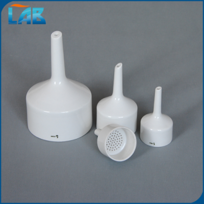 Manufacturer High Quality Supplier Lab Porcelain Ware Ceramic Funnels With Perforated Filter Disc Glazed