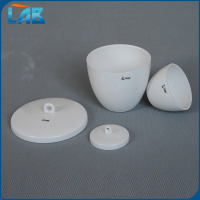 Manufacturer High Quality Supplier Lab Porcelain Ware Ceramic Crucibles low wall with lid glazed