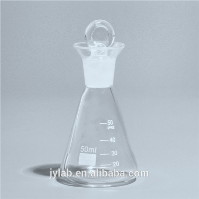 Manufacturer High Quality Wholesale Lab Glassware Conical Iodine Flask with ground-in glass stopper Boro 3.3 Glass