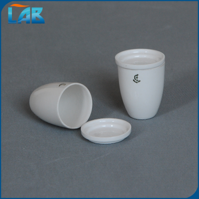 Manufacturer High Quality Supplier Lab Porcelain Ware Ceramic Crucibles with tight closing lid glazed