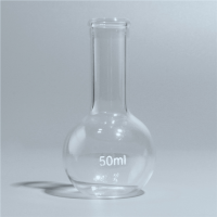 Manufacturer High Quality Wholesale Lab Glassware Boiling Flask flat bottom long narrow neck Boro 3.3 Glass