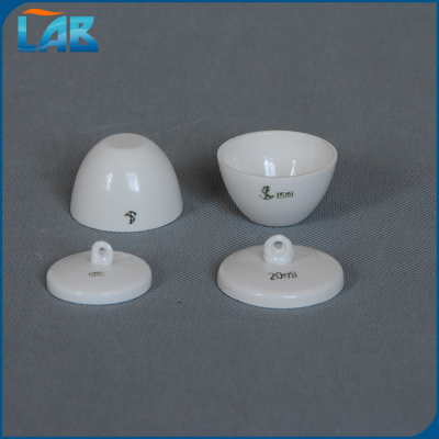 Manufacturer High Quality Supplier Lab Porcelain Ware Ceramic Crucibles for measuring free swelling ordinal with lid glazed