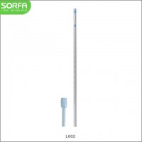 Lab pipette blue disposable esr pipette plugged with overflow chamber